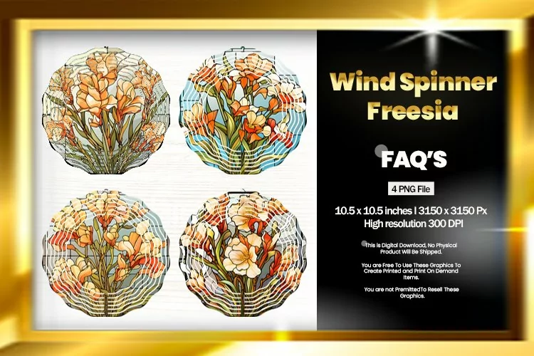 Freesia Wind Spinner Sublimation - 04 Variations