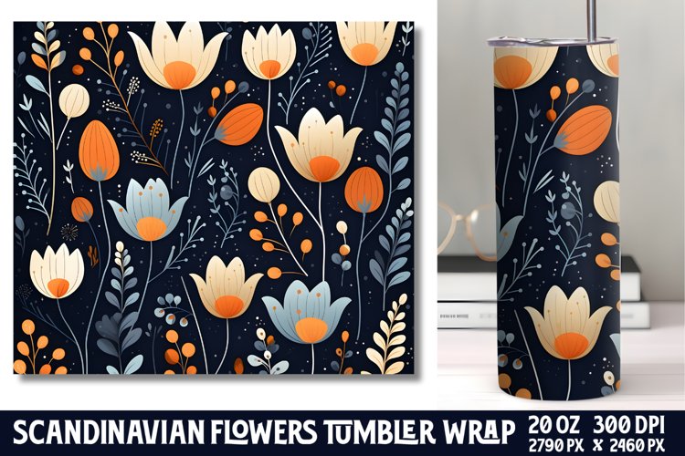 Scandinavian Flowers Tumbler