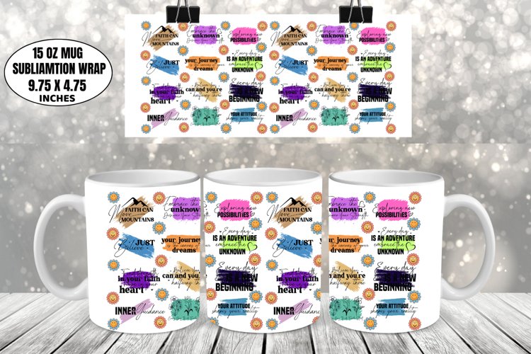 Motivational Mug Wrap Sublimation