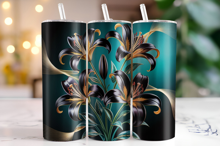 Flowers Tumbler Wrap | Sublimation | Tumblers