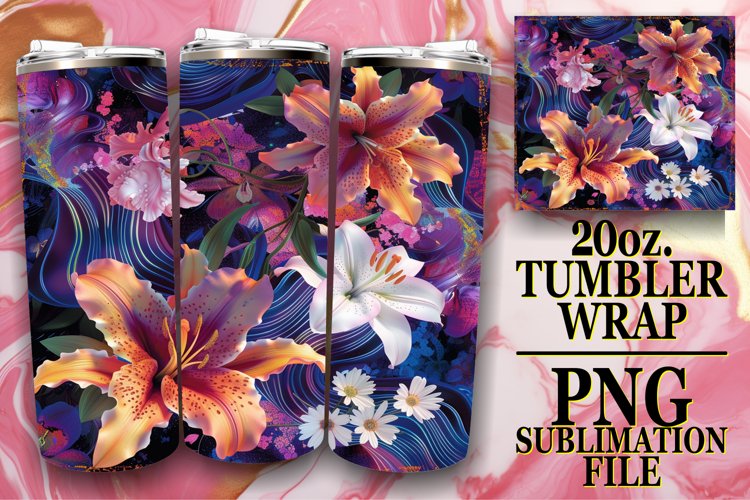 Whimsical Meadow of Flowers Tumbler Design