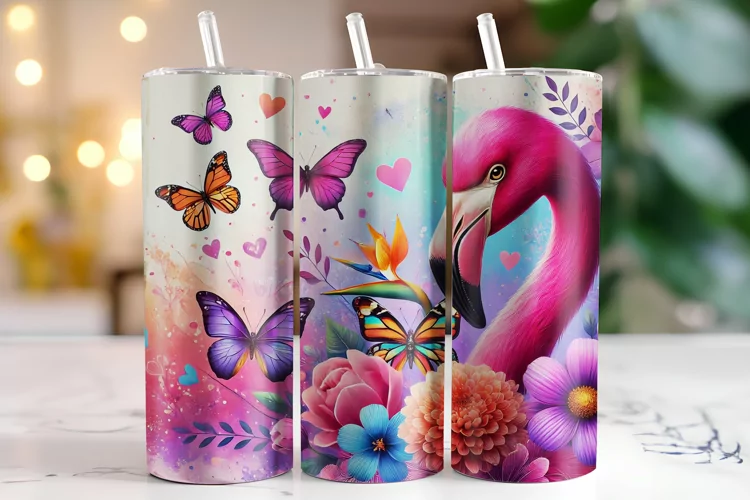Flamingo Tumbler Wrap | Sublimation | Tumblers