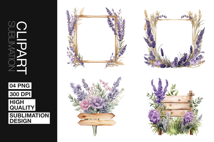 Lavender Frame Art Clipart PNG