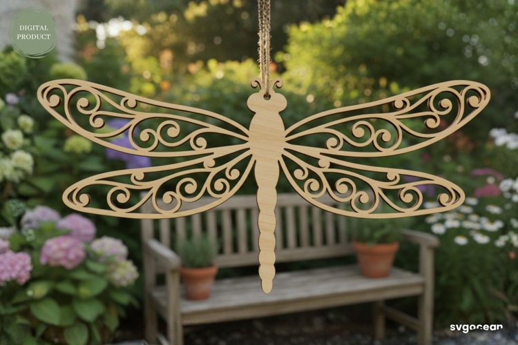Spring Dragonfly Ornament Laser Cut | Glowforge | SVG