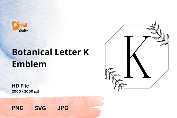 Leaf Monogram Svg Image 2