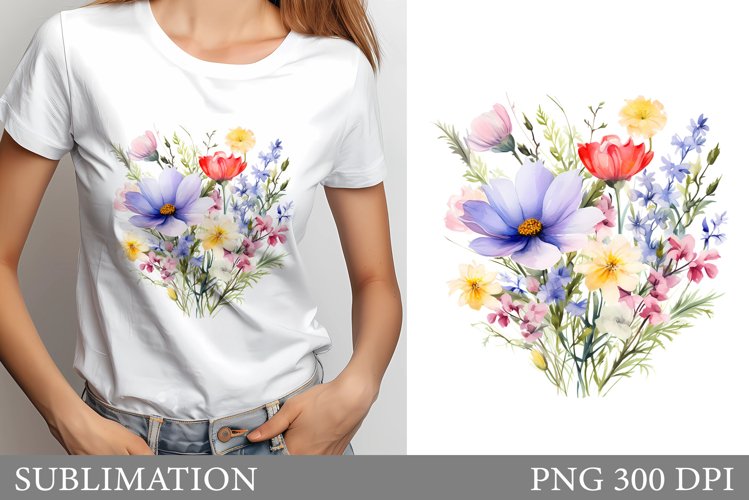 Wildflowers Sublimation. Wildflowers T-Shirt Sublimation