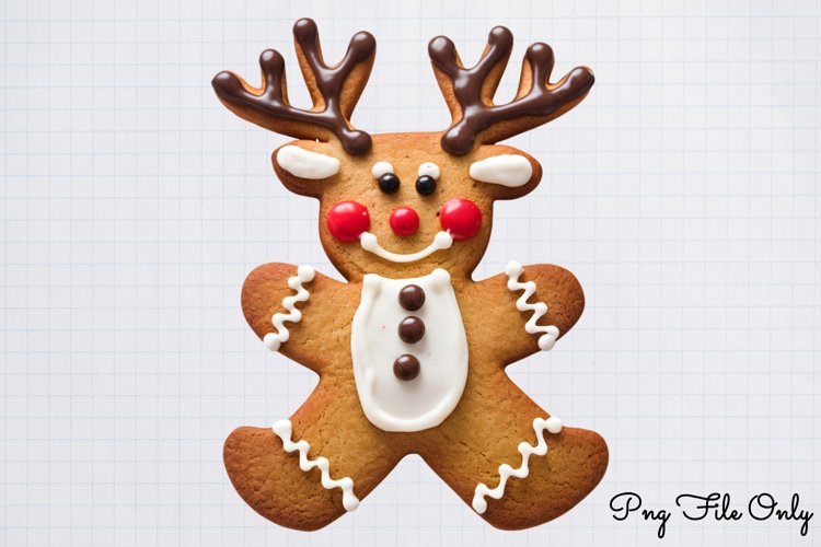 Gingerbread Cookie Christmas Sublimation Clipart PNG