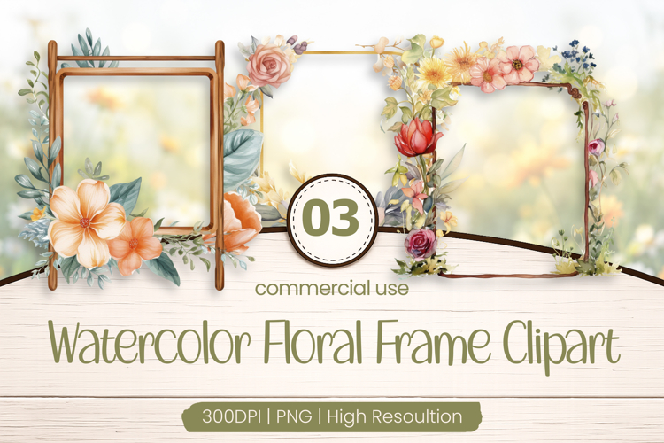 Floral Frame Clipart Image 11