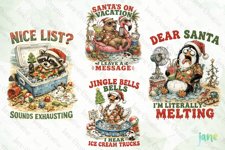 Funny Christmas In July Clipart