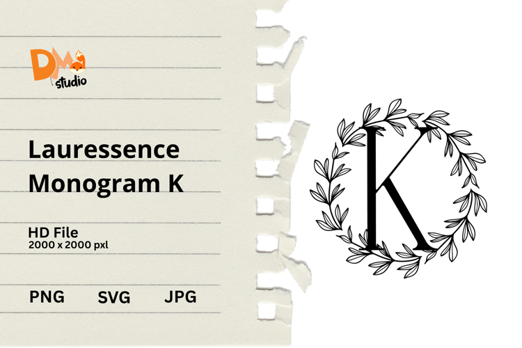 Floral Monogram Letter Svg Image 21