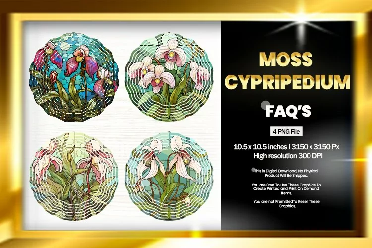 Moss Cypripedium Wind Spinner Sublimation - 04 Variations