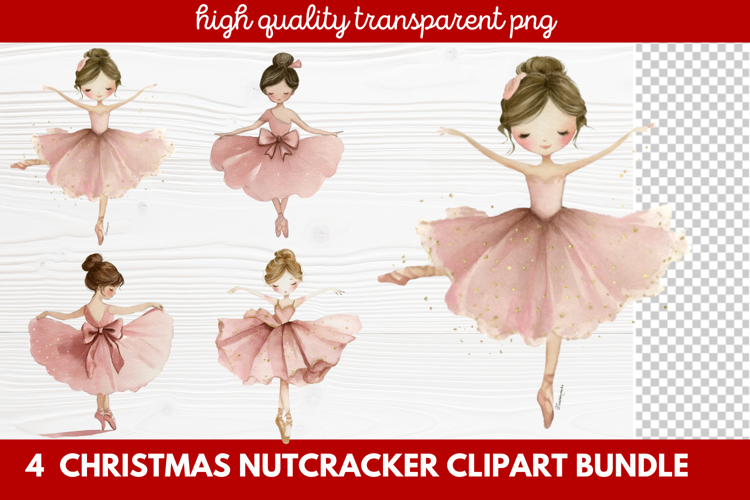 4 Christmas Nutcracker Clipart | Festive Holiday Nutcracker