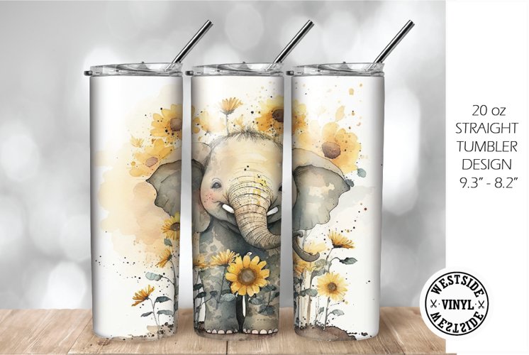 Elephant Watercolor Clipart Image 12