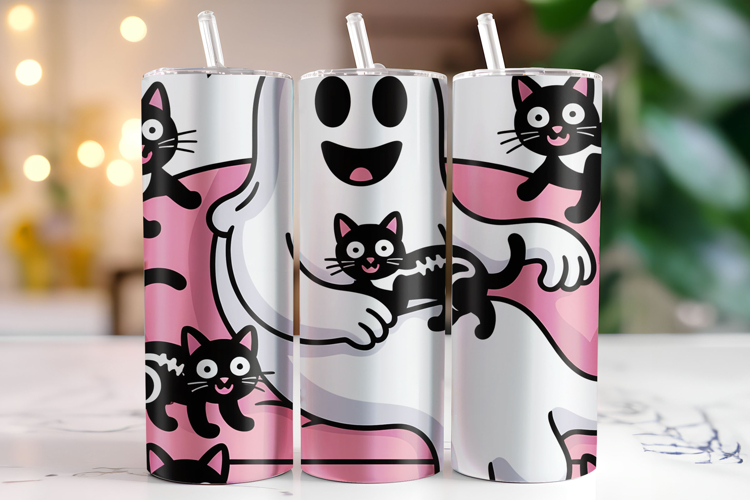 Halloween Cats   Boo Tumbler Wrap | Sublimation | Tumblers