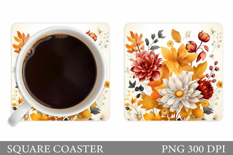Flowers Coaster Design. Flowers Coaster Sublimation