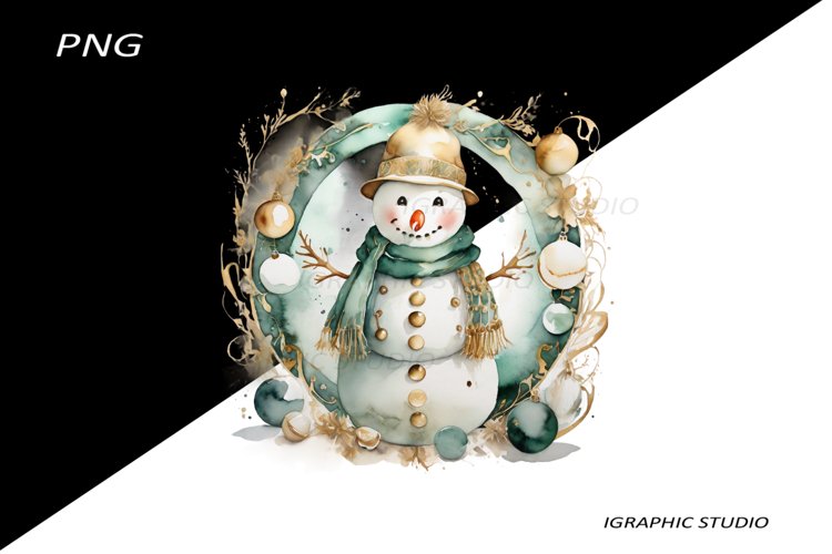 Christmas Snowman Clipart Image 13