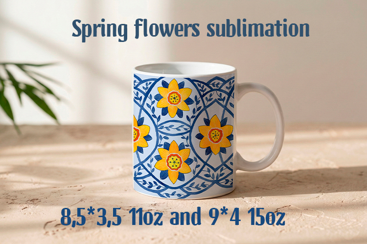 Mug Spring flowers sublimation