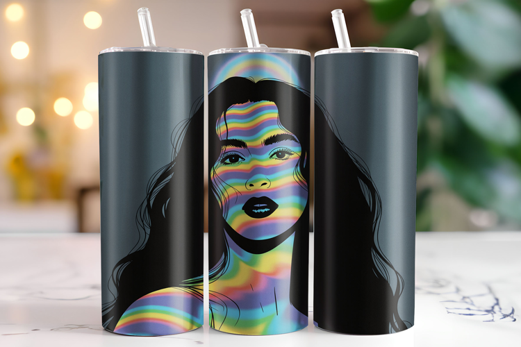 Girl Painting Tumbler Wrap | Sublimation | Tumblers