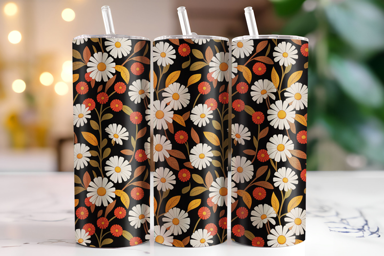 Flower Tumbler Wrap | Sublimation | Tumblers
