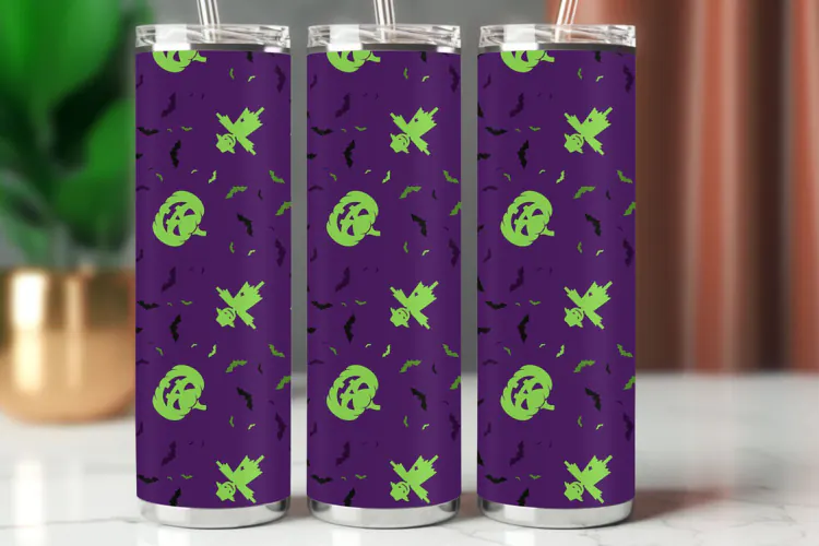 Halloween Tumbler Wrap Seamless Pattern