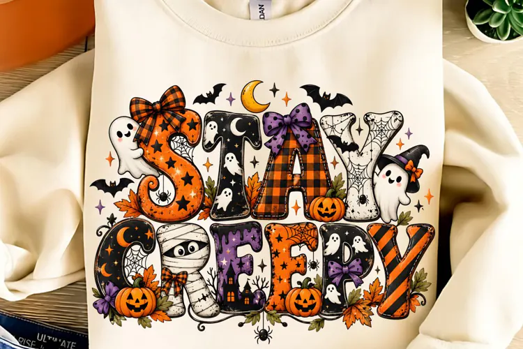 Stay Creepy PNG, Halloween Sublimation, Trending Halloween