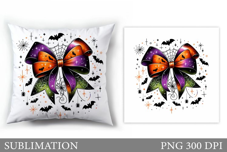 Halloween Bow Sublimation. Halloween Pillow Sublimation example image 1