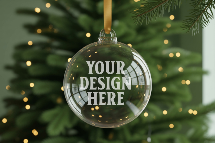 Acrylic Christmas Ornament Mockup , christmas ornament mocku