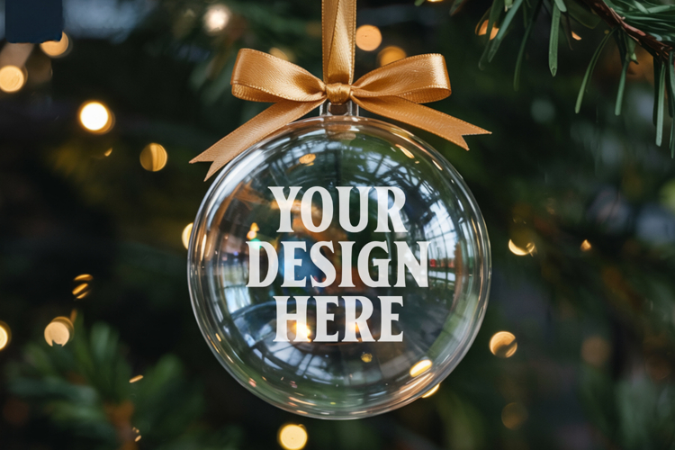 Acrylic Christmas Ornament Mockups , acrylic blank mockup