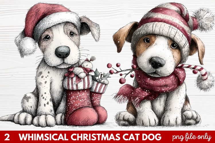 Christmas Dog Clipart Image 16