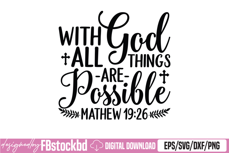 With God All Things Are Possible SVG