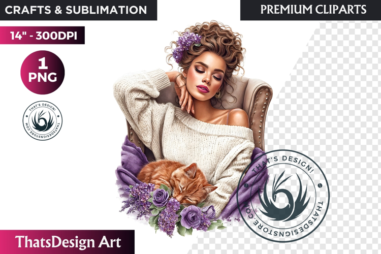 Purple Flower Clipart Image 3