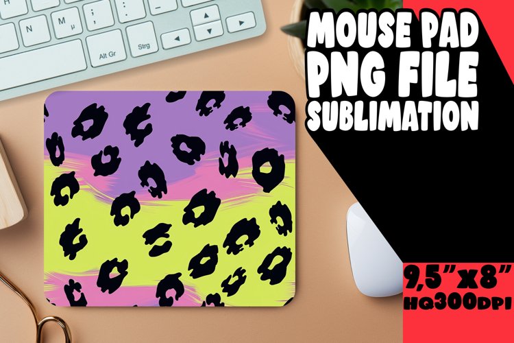 Bold Leopard Print Mouse Pad Gradient PNG
