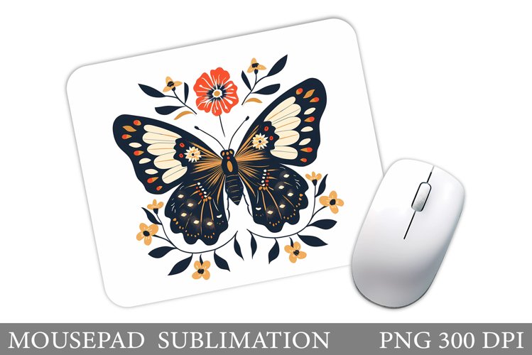 Butterfly Mouse Pad Design. Butterfly Sublimation example image 1