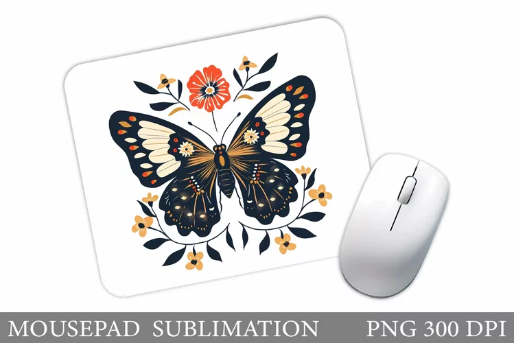 Butterfly Mouse Pad Design. Butterfly Sublimation
