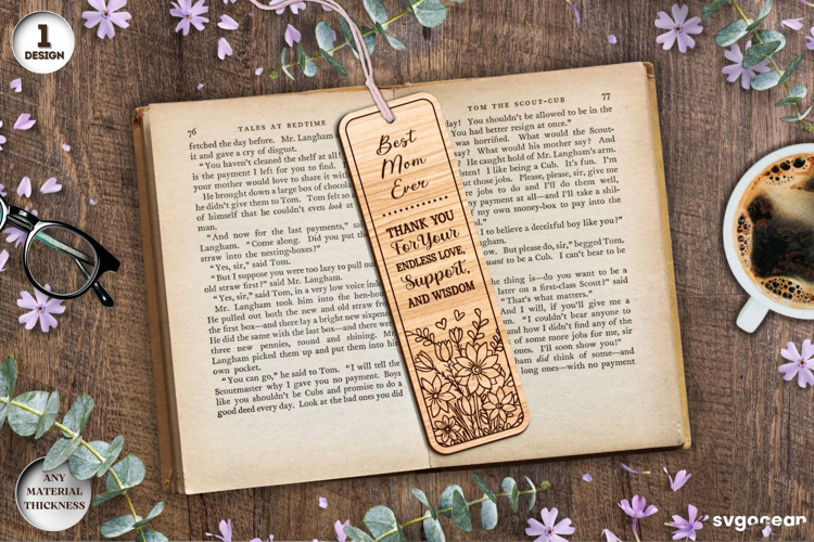 Mother's Day Bookmark Laser Cut | Glowforge | SVG