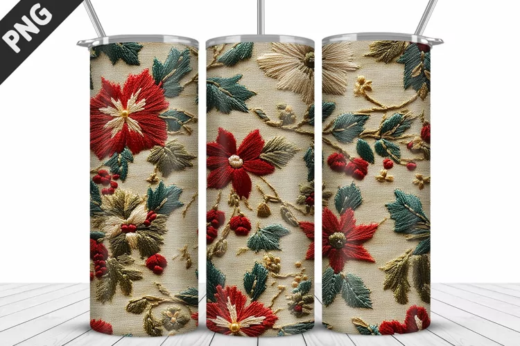 3D Daisy Flowers 20oz Tumbler Wrap | Sublimation Design