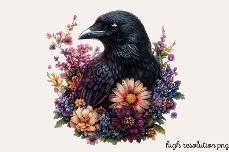 Gothic Pagan Spring Sublimation Clipart PNG