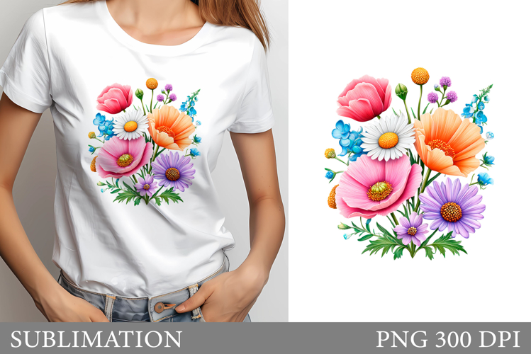 Wildflowers Sublimation. Wildflowers T-Shirt Sublimation