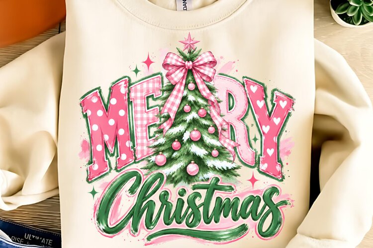 Merry Christmas PNG, Christmas Trees PNG, Christmas Shirt example image 1