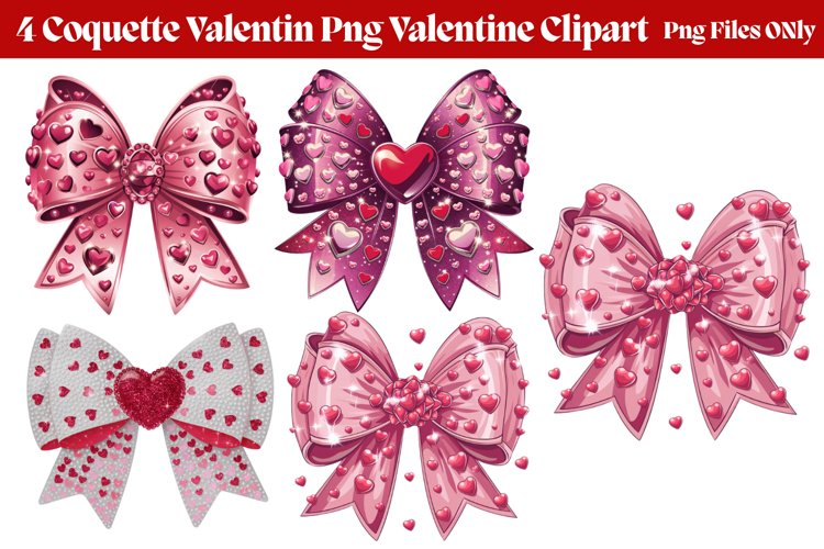 Coquette Valentine Clipart PNG