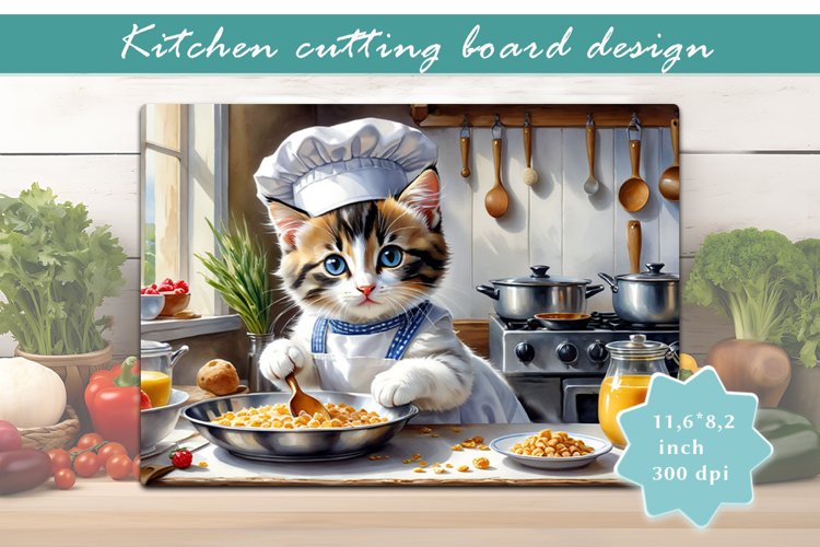 Cute cat Cutting Board Design