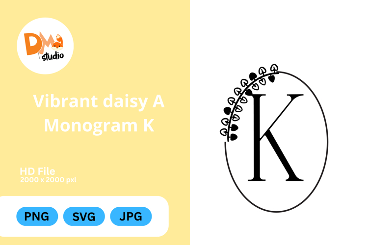 Vibrant Daisy Monogram Mark