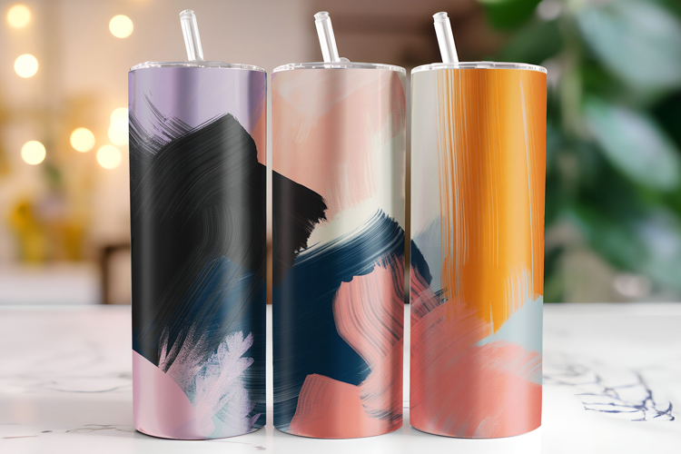 Abstract Painting Tumbler Wrap | Sublimation | Tumblers