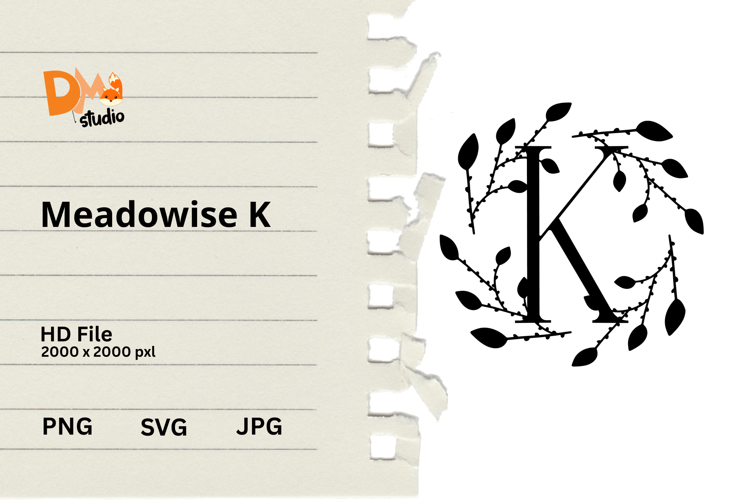 Floral Monogram Letter Svg Image 3