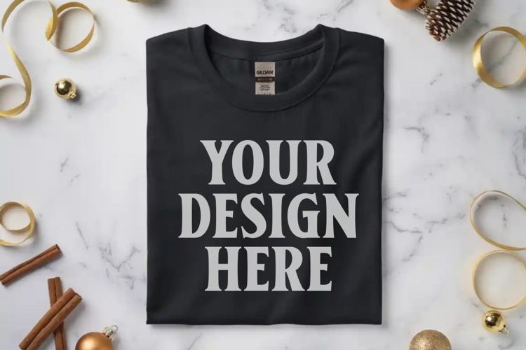 Black Tshirt Mockup Image 13