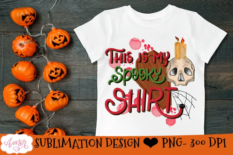 Spooky Sublimation Design for T-shirts | Halloween Shirt PNG