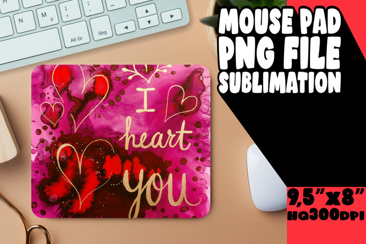 BLISSFUL mouse pad Playful Design, Love example image 1
