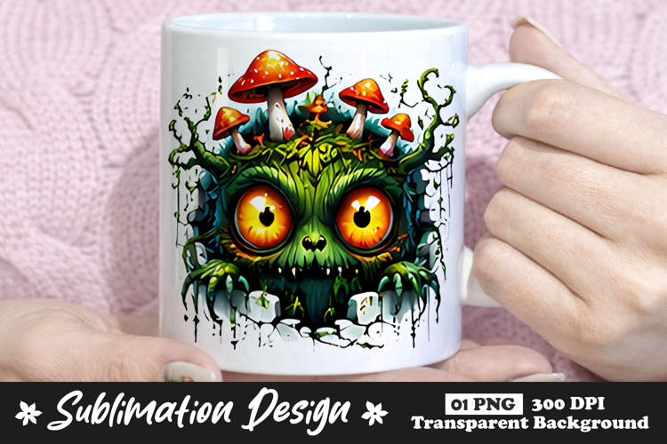 Mushroom Forest Creature Clipart Sublimation PNG
