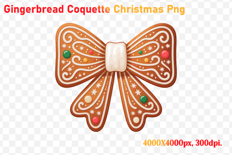 Gingerbread Coquette Christmas PNG Sublimation
