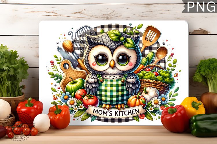 Mom's Kitchen Cutting Board Design, Mom Kitchen Sublimation example image 1